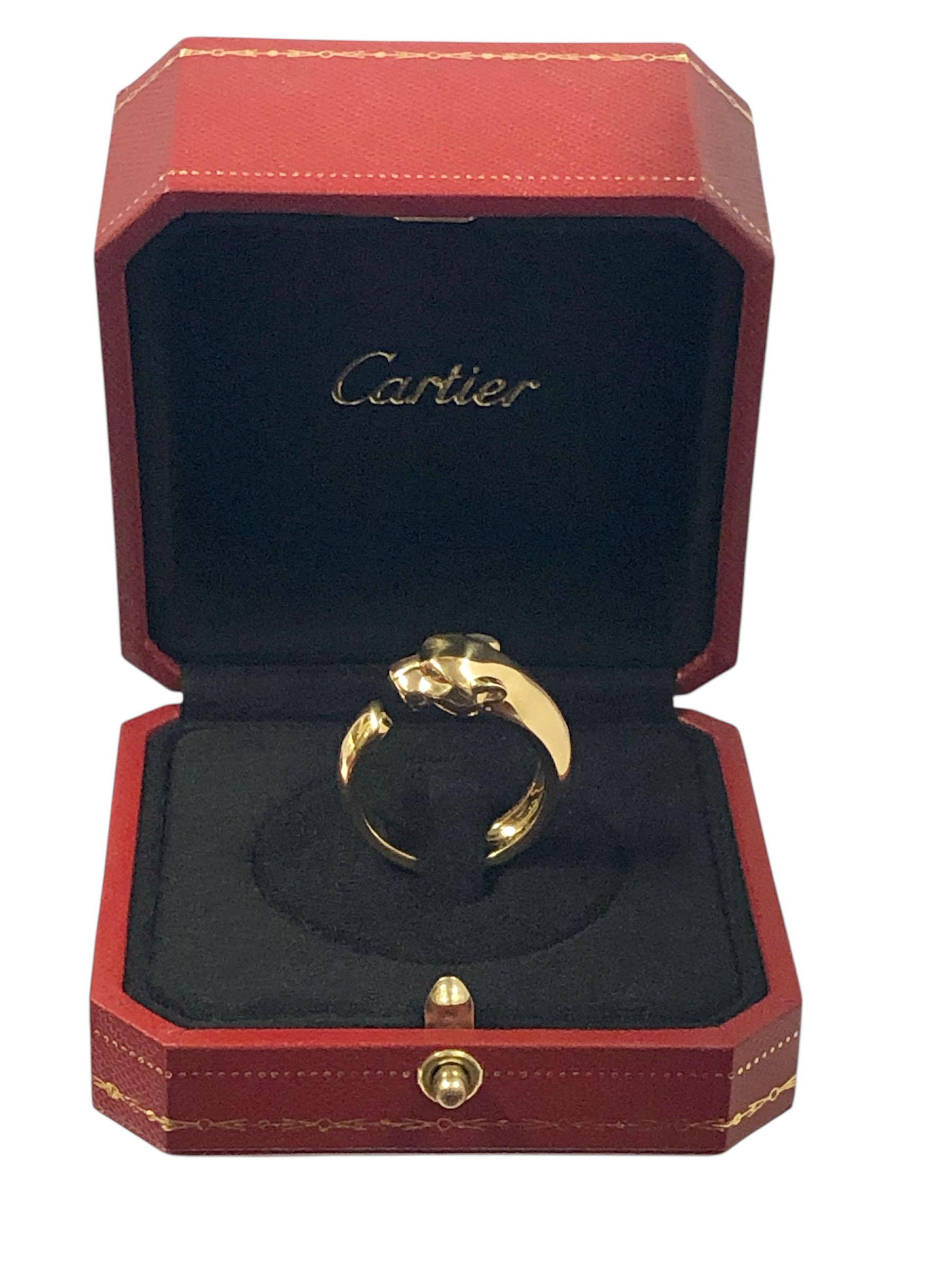 Cartier Massai Panther yellow Gold Ring For Sale 3