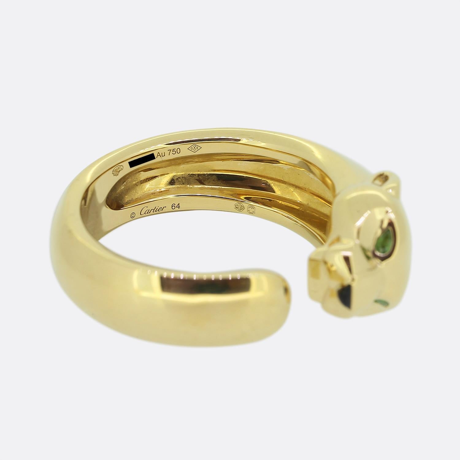 Cartier Massai Panthère Ring Size V 1/2 (64) In Excellent Condition For Sale In London, GB