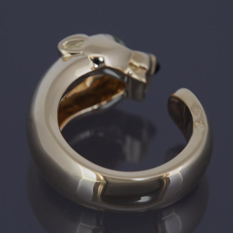 Cartier Massai Panthere Ring Yellow Gold 50 For Sale at 1stDibs