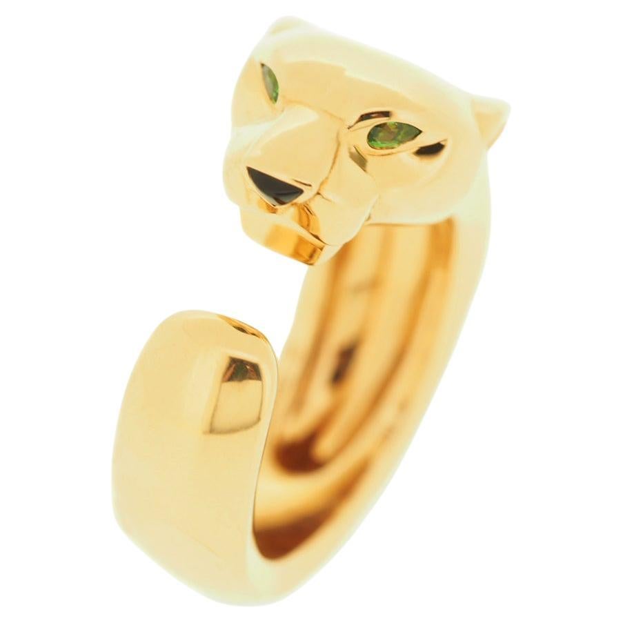 Cartier Massai Panthere Ring Yellow Gold 50 For Sale