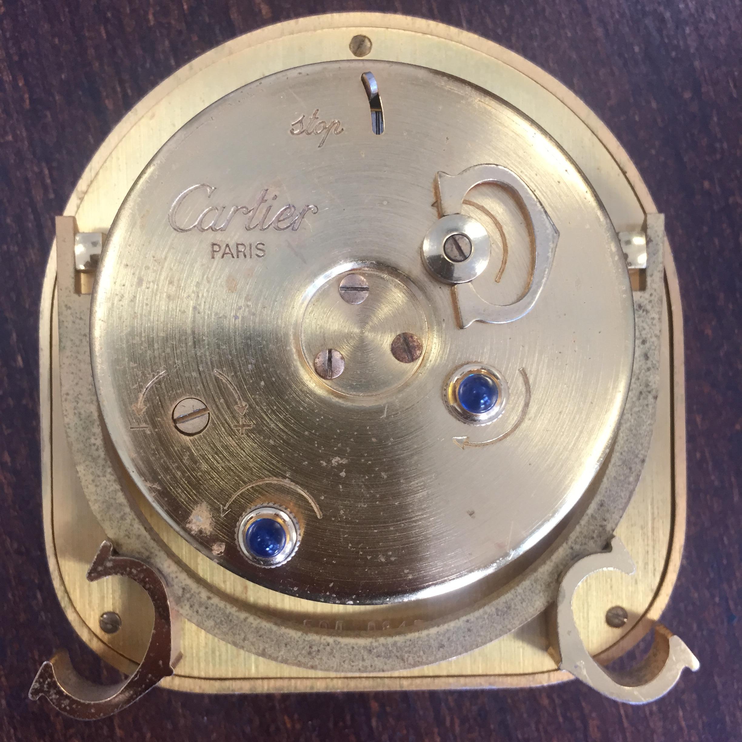 Cartier Mechanical Desk Alarm Clock In Good Condition In West Hollywood, CA