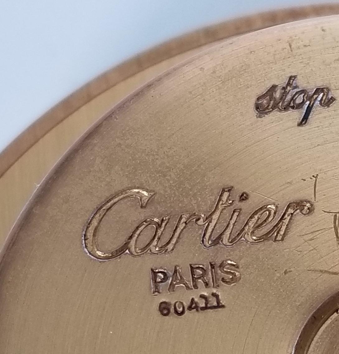 Fin du 20e siècle Horloge de bureau mécanique Cartier en vente