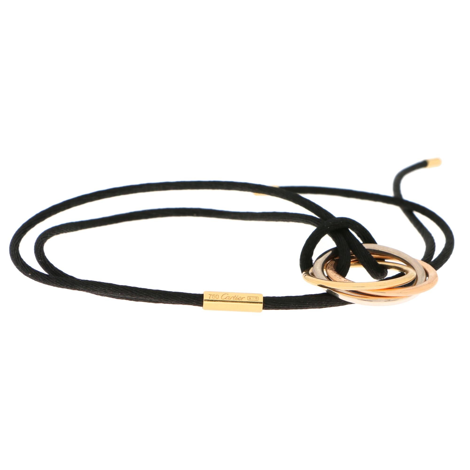 cartier tri color necklace