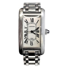 Cartier Medium Size White Gold Tank Americaine Watch