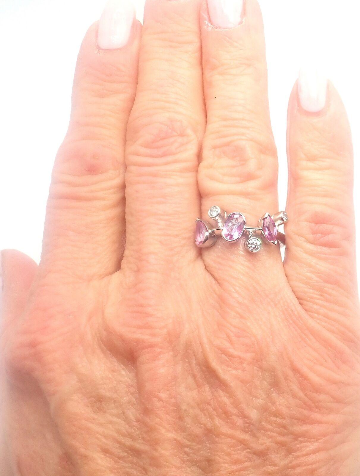 Women's or Men's Cartier Meli Melo Chalcedony Tourmaline Garnet Diamond Platinum Ring For Sale