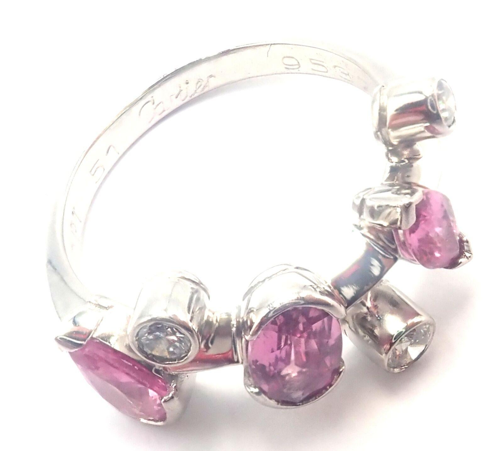 Cartier Meli Melo Chalcedony Tourmaline Garnet Diamond Platinum Ring For Sale 4