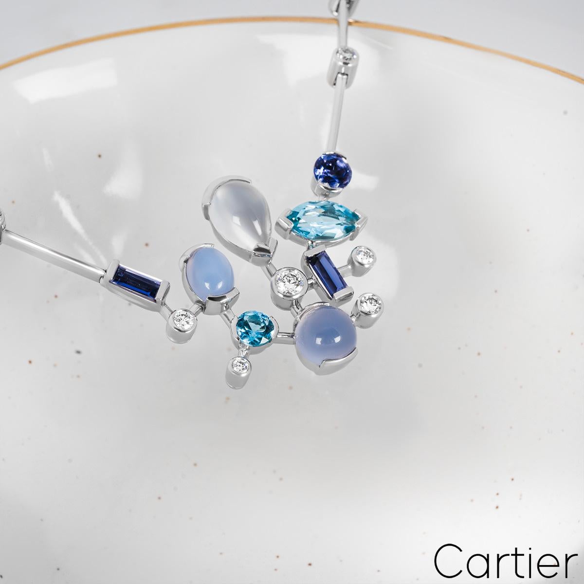 Marquise Cut Cartier Meli Melo Diamond and Mulit-Gem Choker Necklace