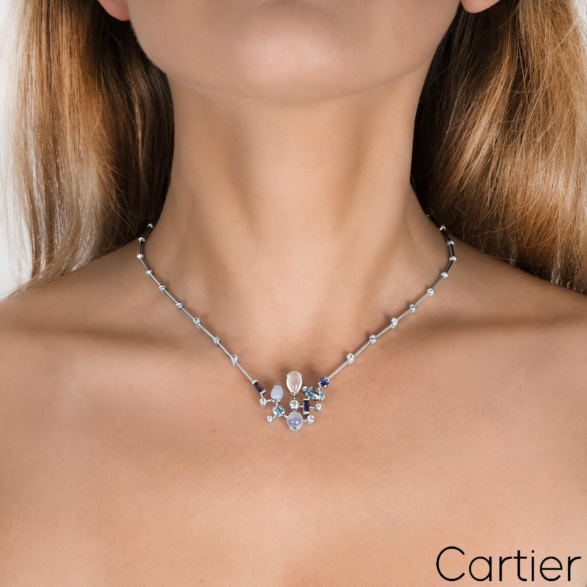 Cartier Meli Melo Diamond and Mulit-Gem Choker Necklace In Excellent Condition In London, GB