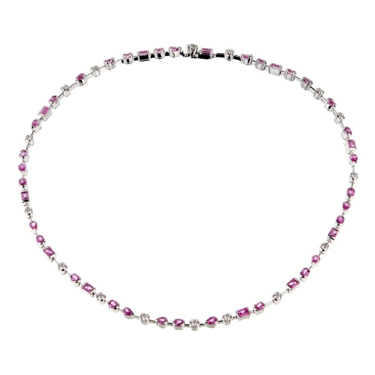 Cartier Meli Melo Pink Sapphire Diamond Necklace at 1stDibs