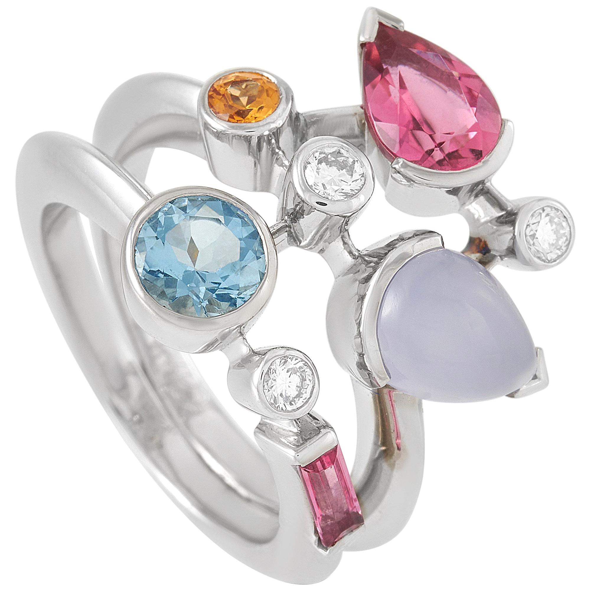 Cartier Meli Melo Platinum Multi-Gemstone Ring