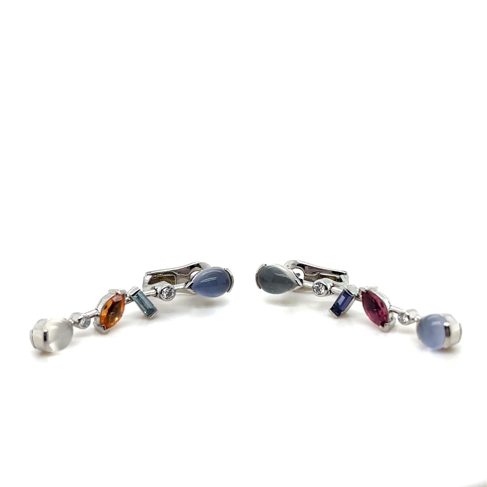 Orecchini a goccia in platino Cartier Melo Ring in vendita 4