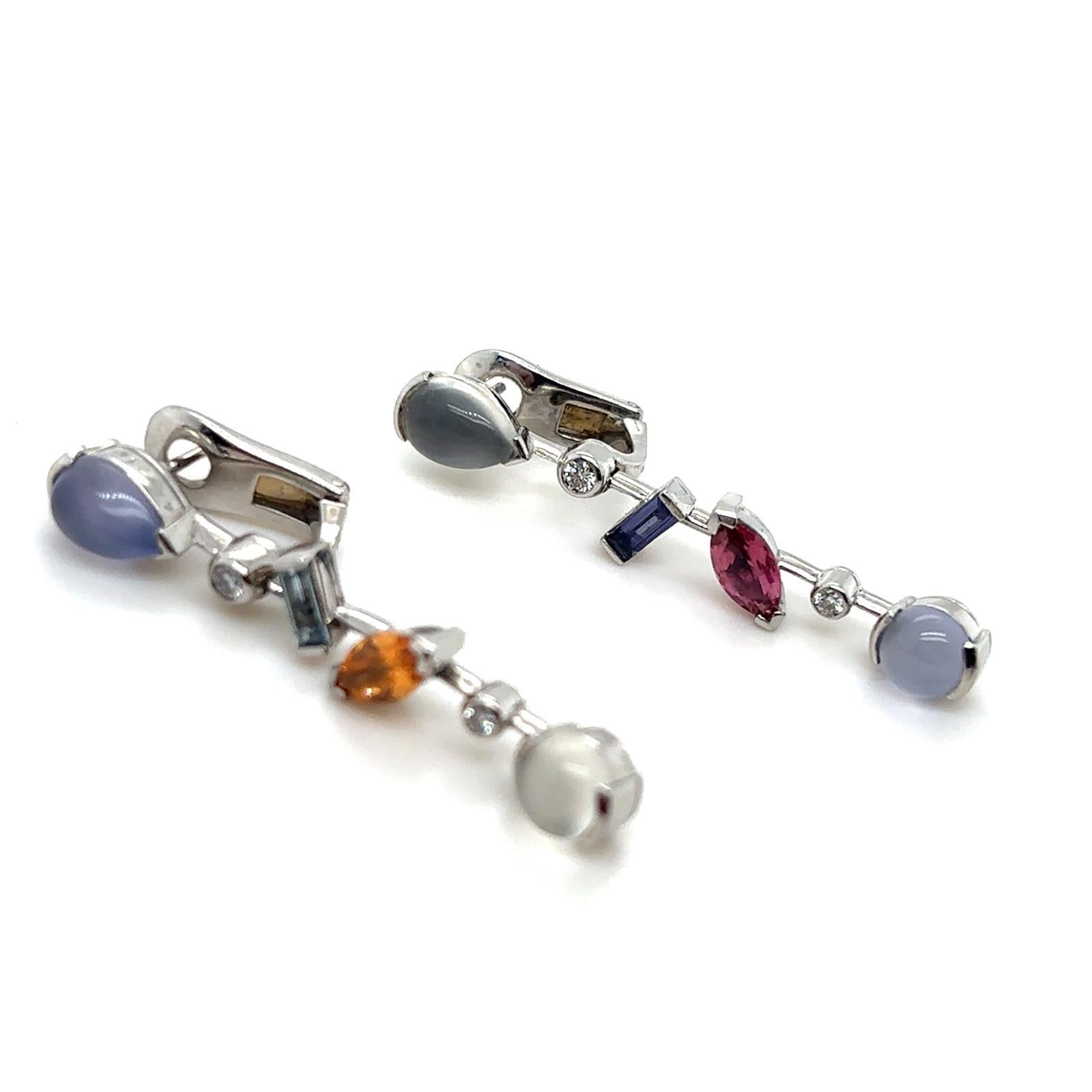 Orecchini a goccia in platino Cartier Melo Ring in vendita 5