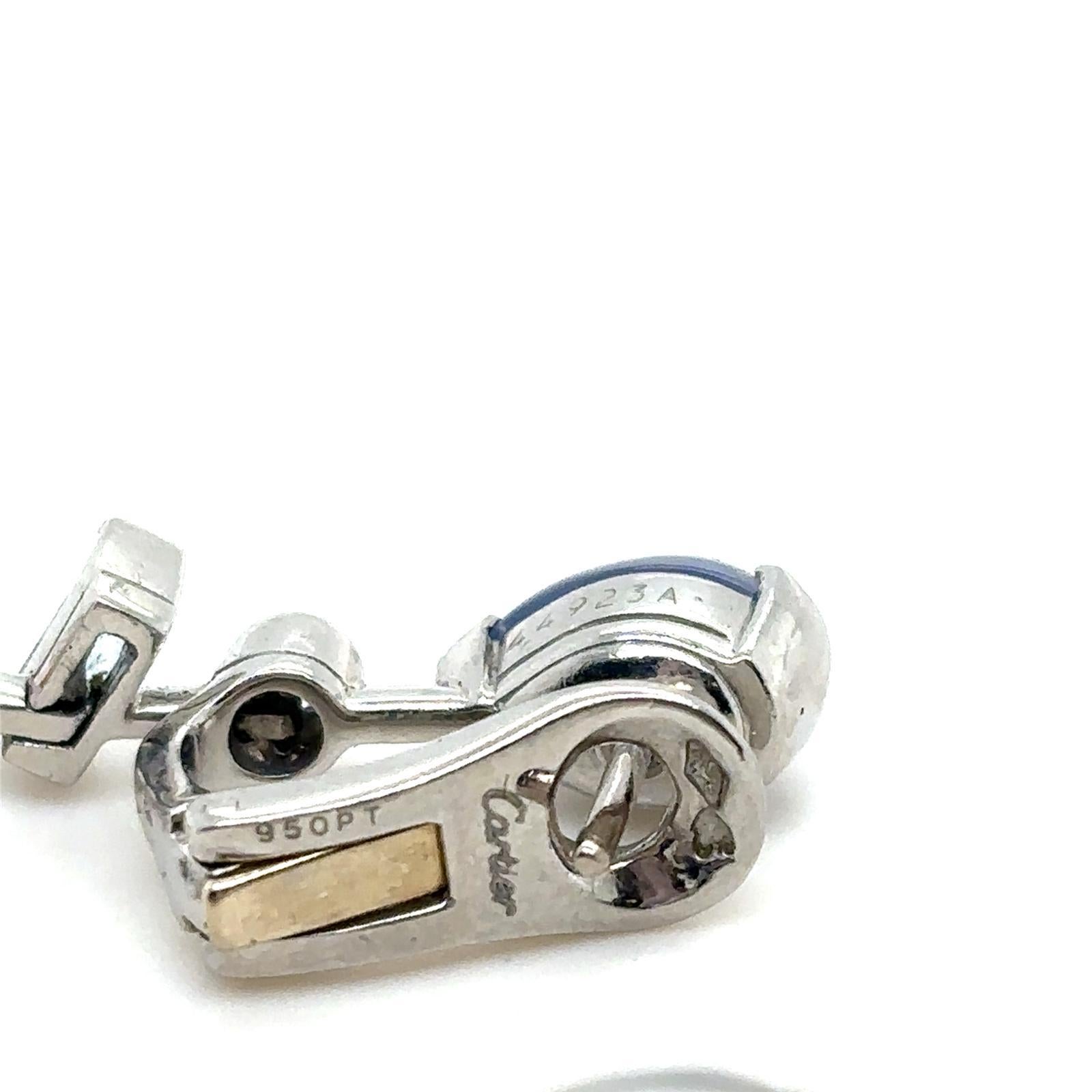 Orecchini a goccia in platino Cartier Melo Ring in vendita 8