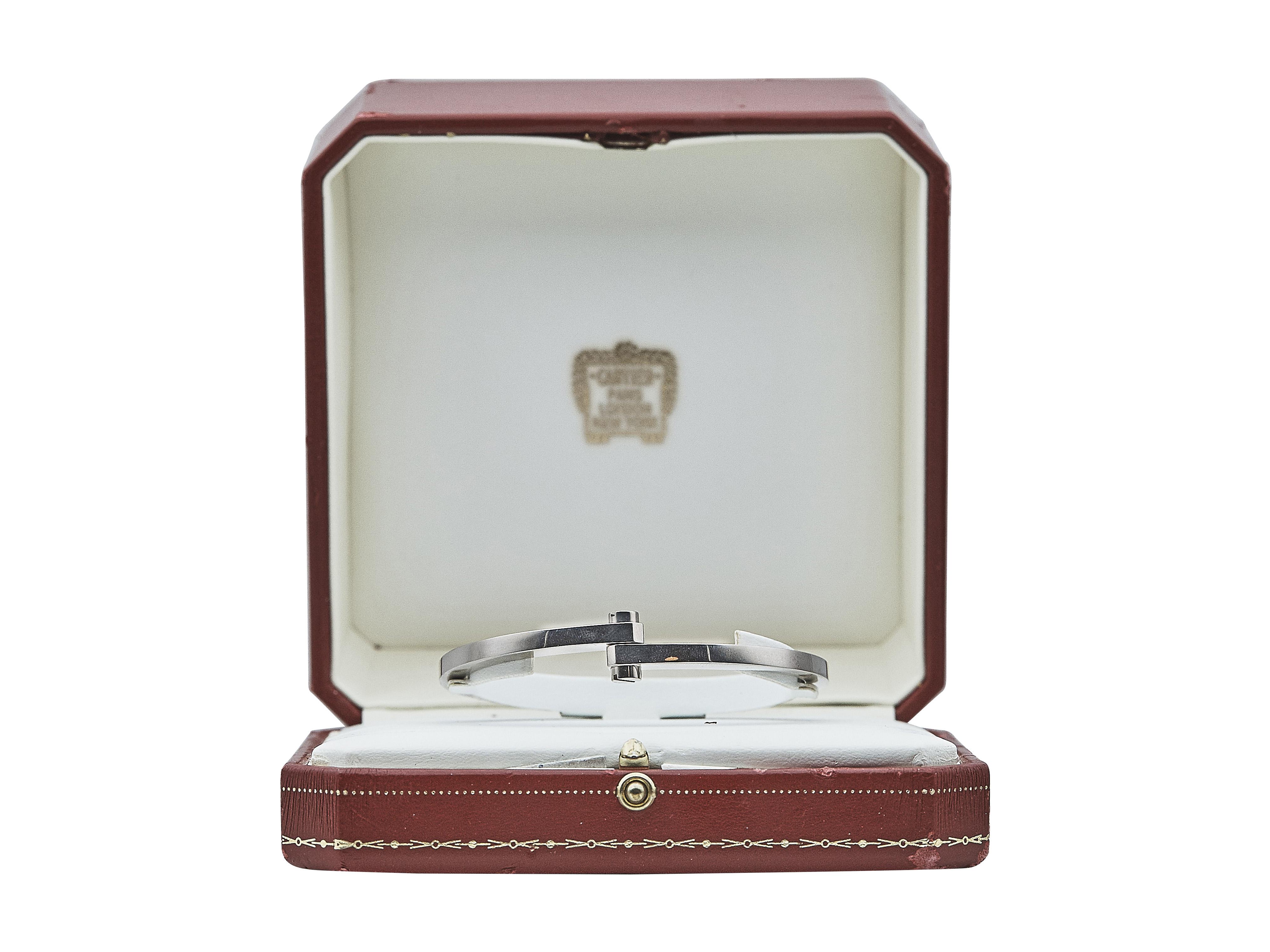 Cartier Menotte Pulsera Oro Blanco 18K Talla 17 en venta 1