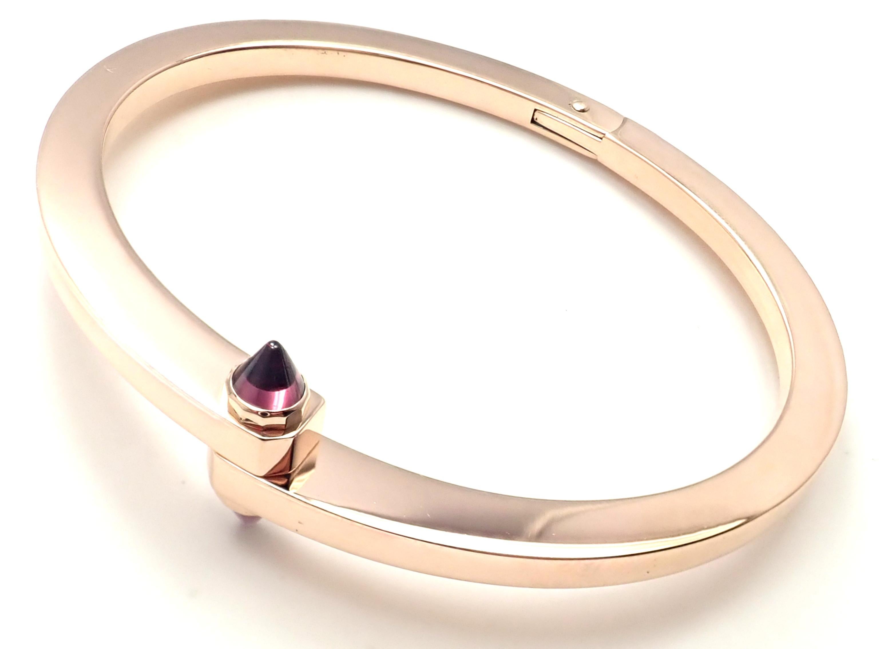  Bracelet Cartier Menotte en or rose et grenat Unisexe 