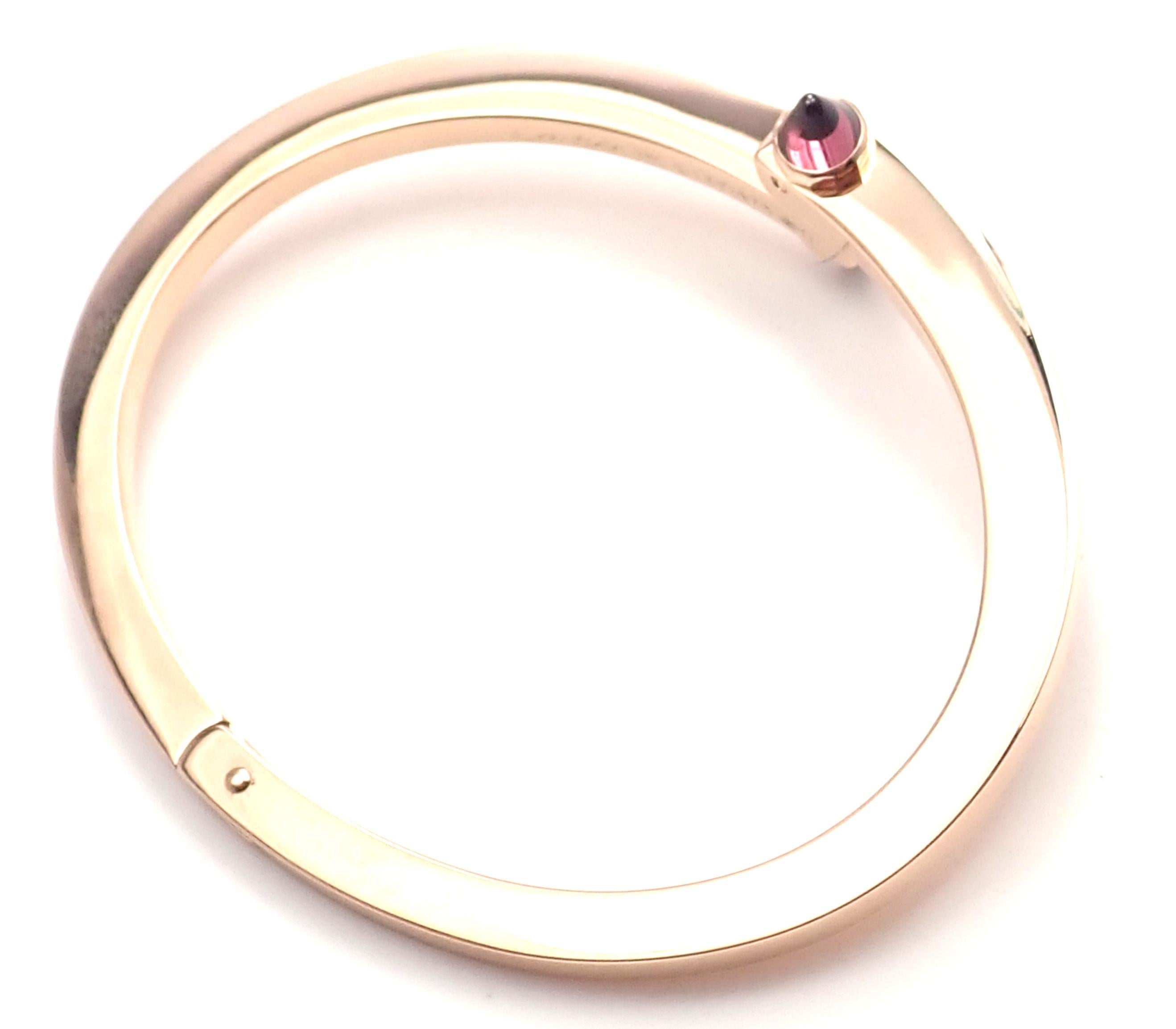Cartier Menotte Garnet Rose Gold Bangle Bracelet 2