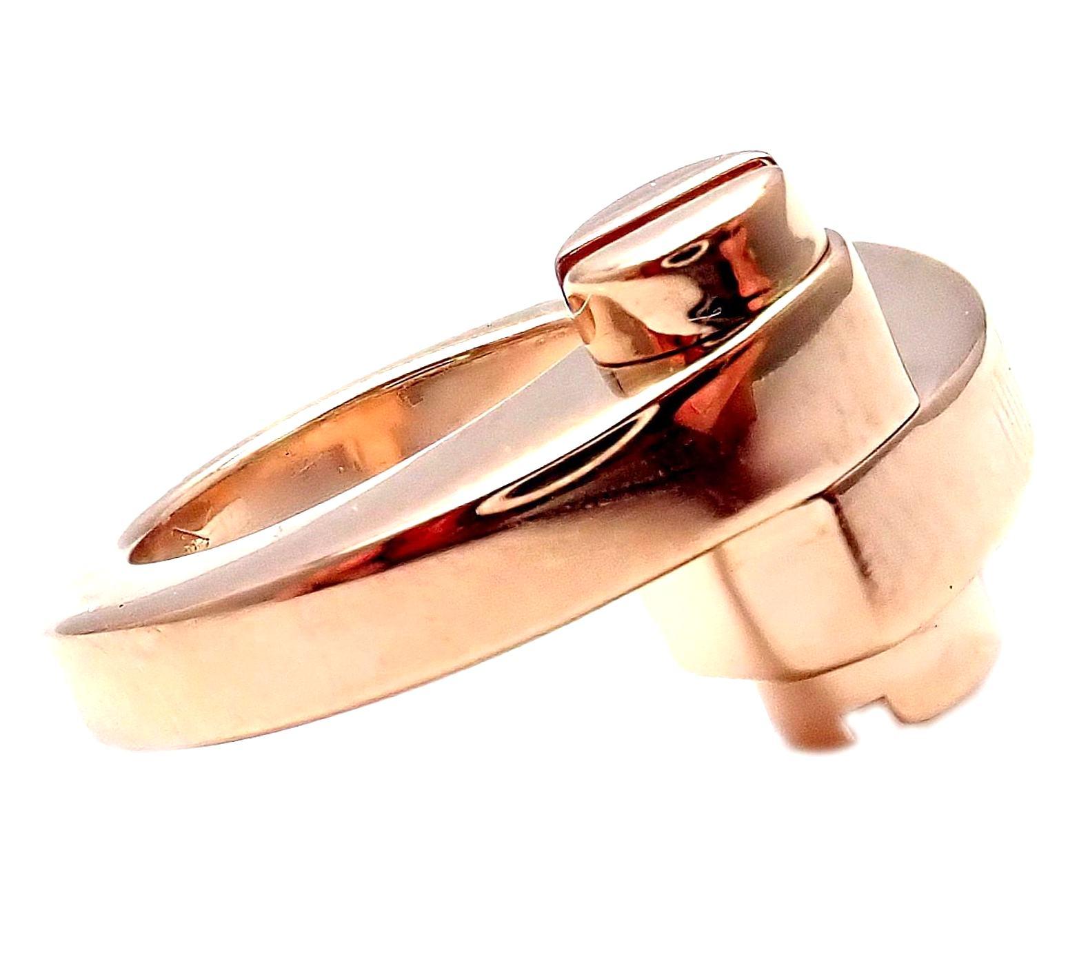 Cartier Menotte Rose Gold Band Ring In Excellent Condition In Holland, PA