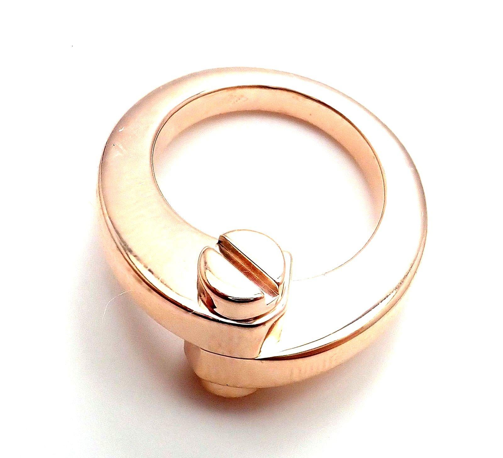 Women's or Men's Cartier Menotte Rose Gold Band Ring