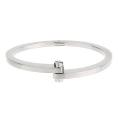 Cartier Menotte Vintage 18K Weißgold Schraube Armreif Armband
