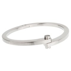 Cartier Menotte Vintage 18K Weißgold Schraube Armreif Armband