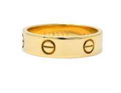 Cartier Men's 18 Karat Gold Love Collection Band Ring