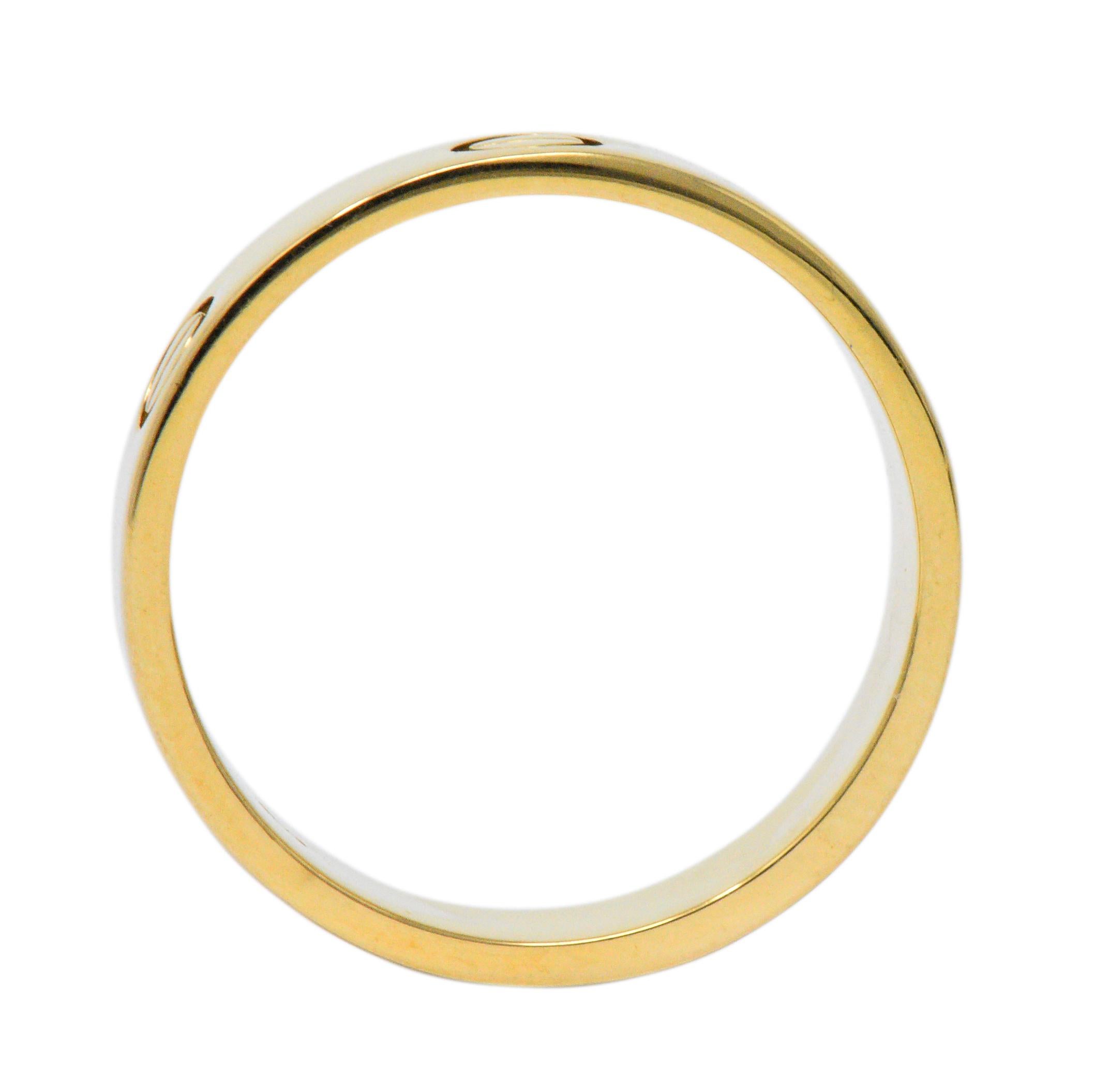 Contemporary Cartier Men's 18 Karat Gold Love Collection Band Ring