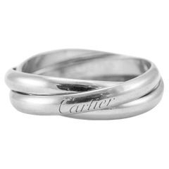 Cartier Men’s 18K White Gold Interlocking Trinity Band Ring