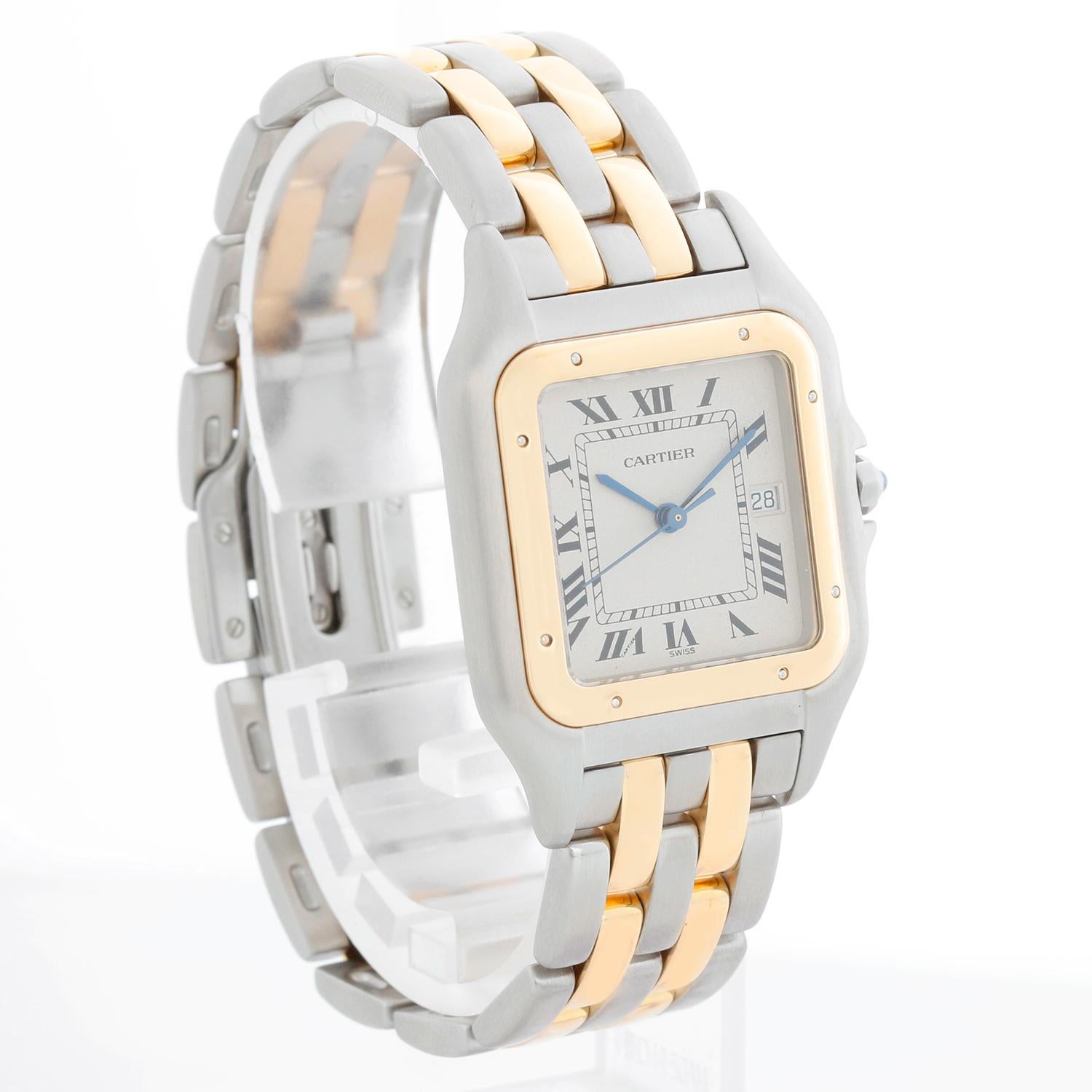 Reloj Cartier Pantera Jumbo Oro Acero 2 Tonos Hombre en Excelente Estado en Dallas, TX