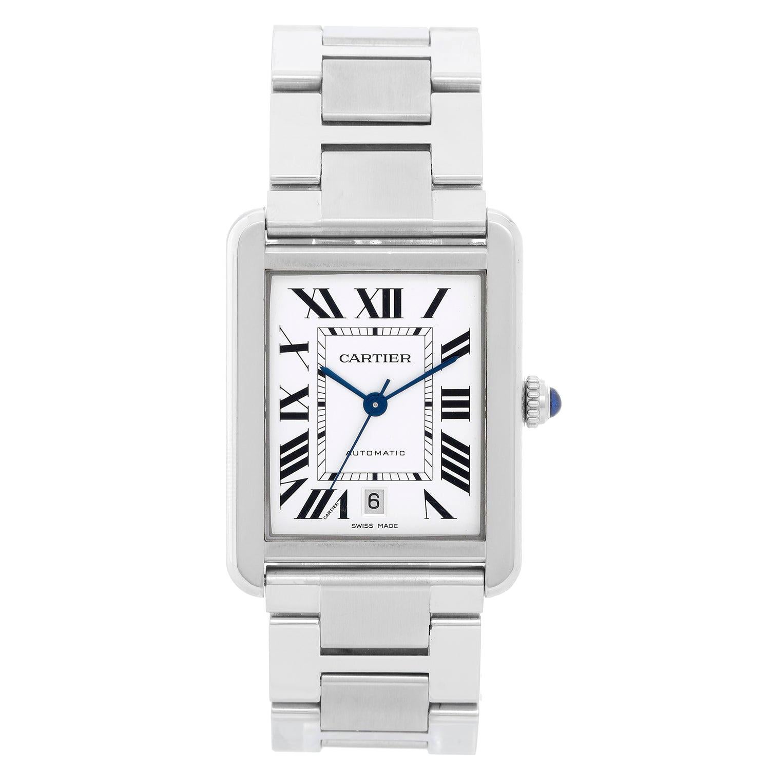 Cartier Men's Extra Large Tank Solo Stainless Steel Watch W5200028