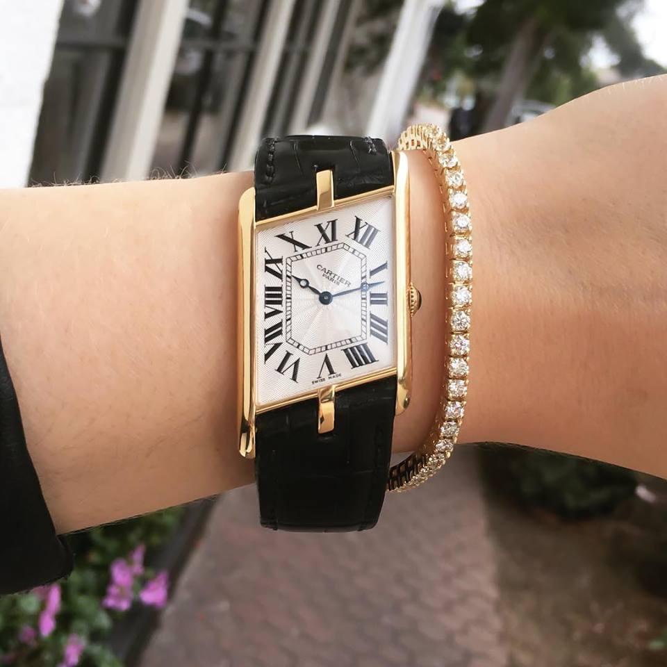 Cartier Men's Large Asymmetrical Tank Limited Edition 18 Karat Yellow Gold In Excellent Condition In Carmel-by-the-Sea, CA