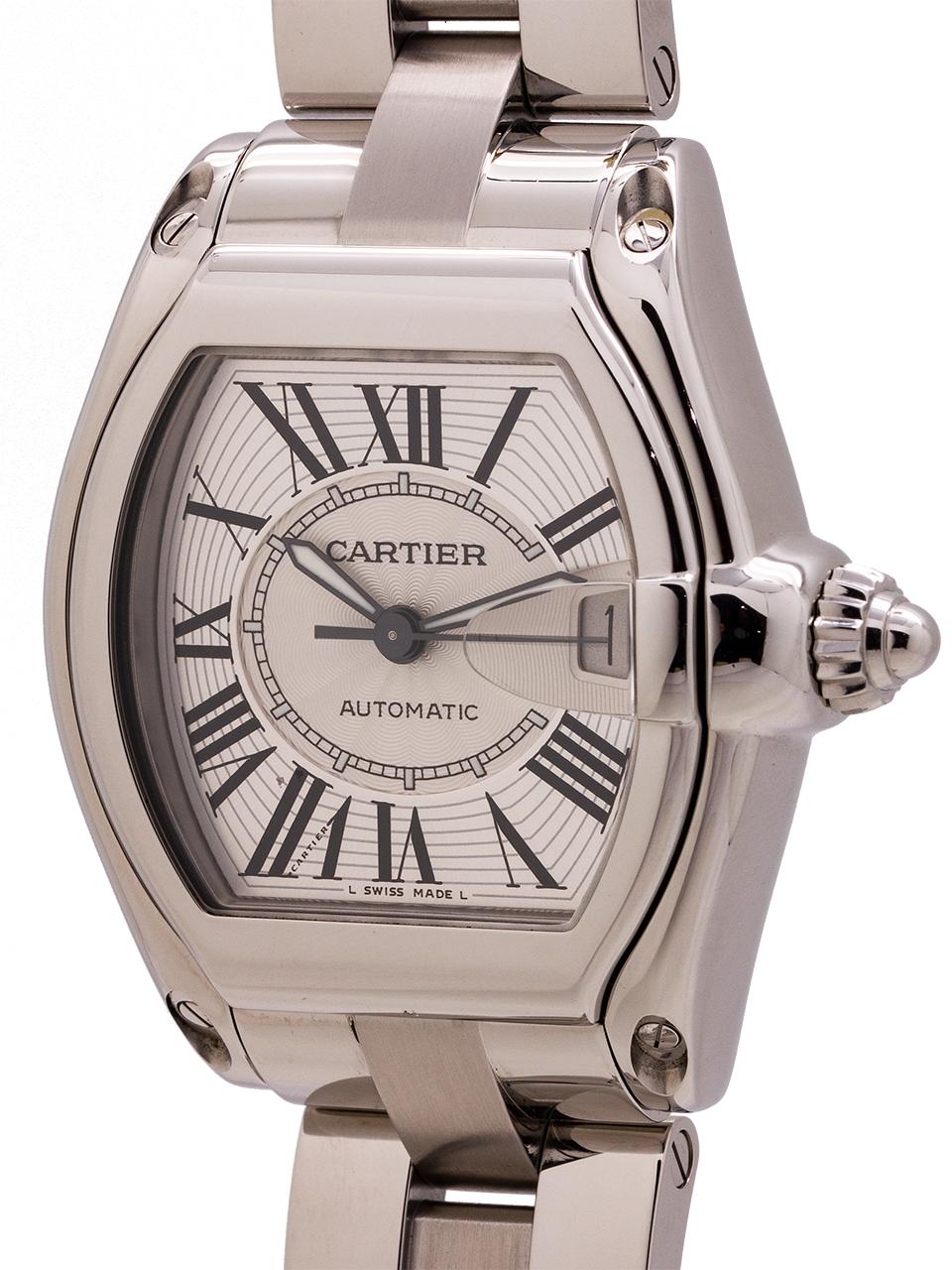 Cartier Men’s Roadster Stainless Steel, circa 2000s In Excellent Condition In West Hollywood, CA