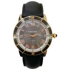 Cartier Men
s Ronde Croisiere Automatic Rose Gold Gray Dial Watch W2RN0005