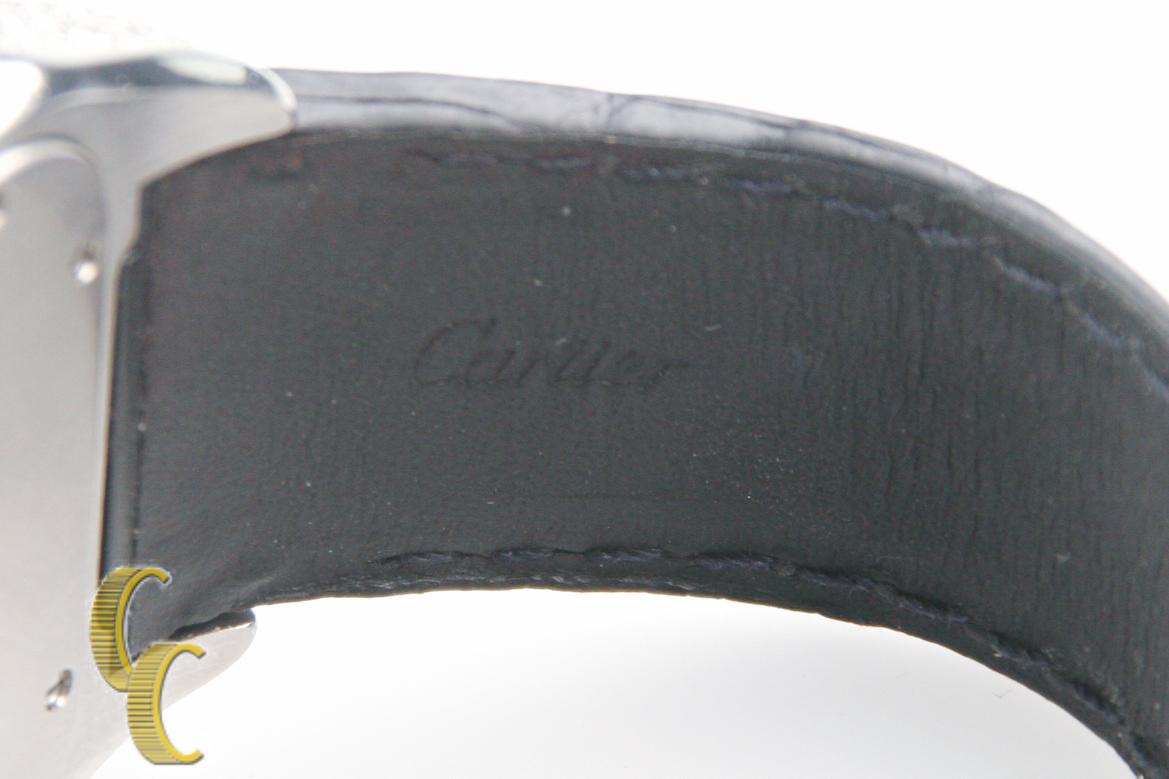 Cartier Men's Santos 100 XL Diamond Watch with Original Leather Band with Box 1