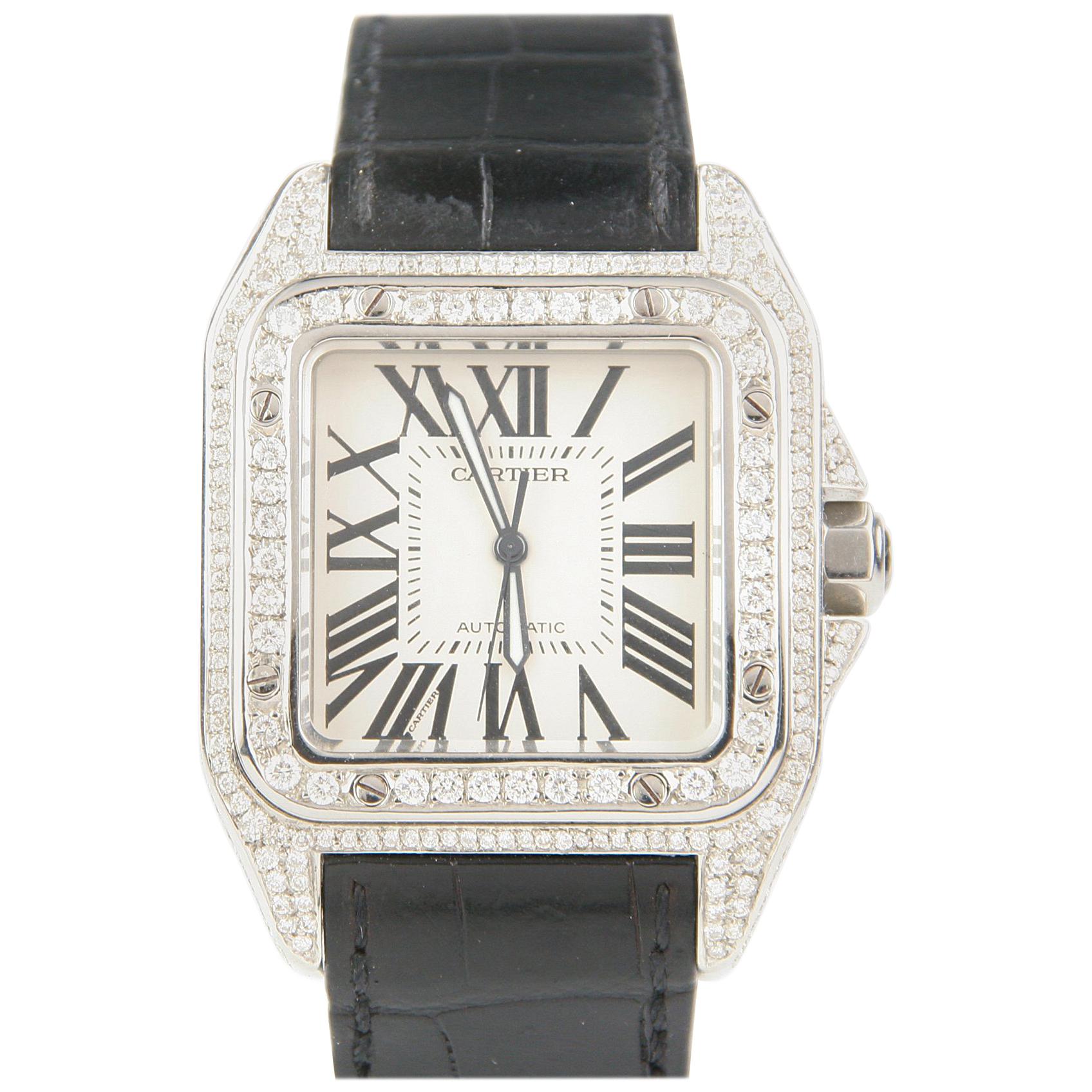 Santos 100 XL Diamond Watch 