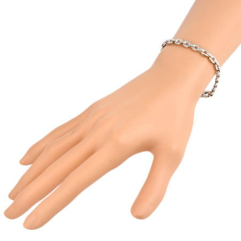 Cartier Meplat Bracelet in 18K White Gold For Sale at  display picture 1