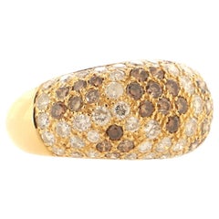 Cartier Bague Sauvage Metisse en or jaune 18 carats avec diamants et diamants de couleur