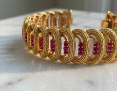 Pulsera Cartier Mid Century Rubíes 5,80 Quilates