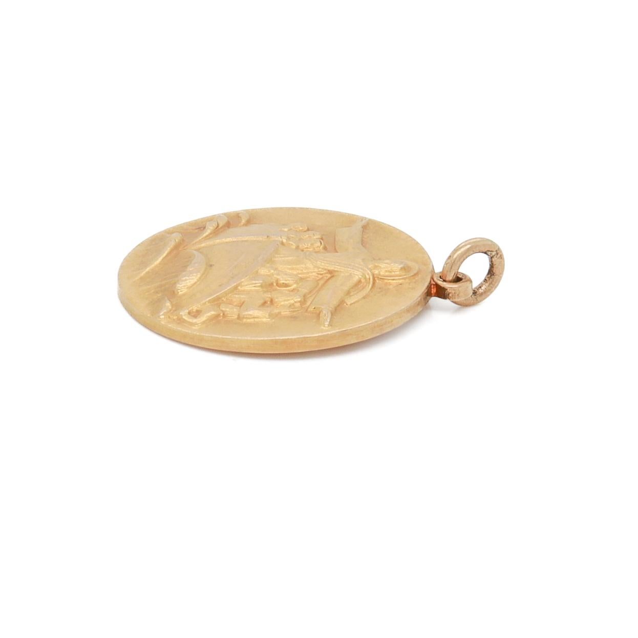 Cartier Mid-Century Modern 14K Gold 'St. Brendan the Navigator' Pendant or Charm 6