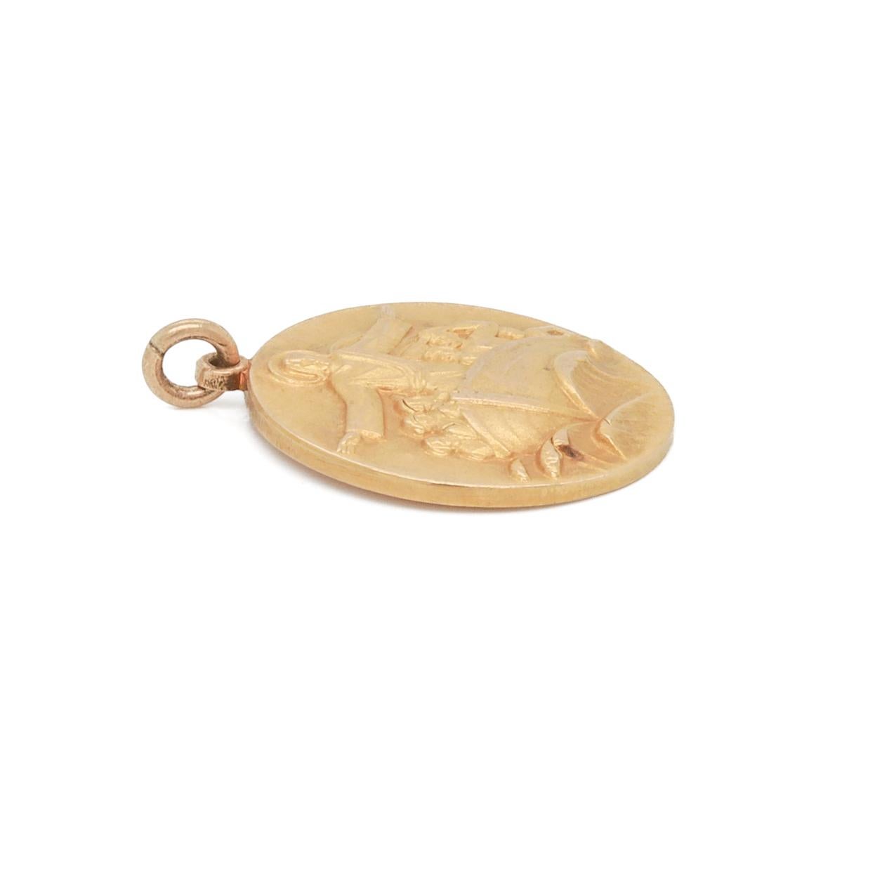Cartier Mid-Century Modern 14K Gold 'St. Brendan the Navigator' Pendant or Charm 8
