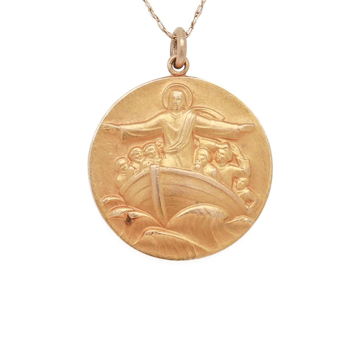 Cartier Mid-Century Modern 14K Gold 'St. Brendan the Navigator' Pendant or Charm 9