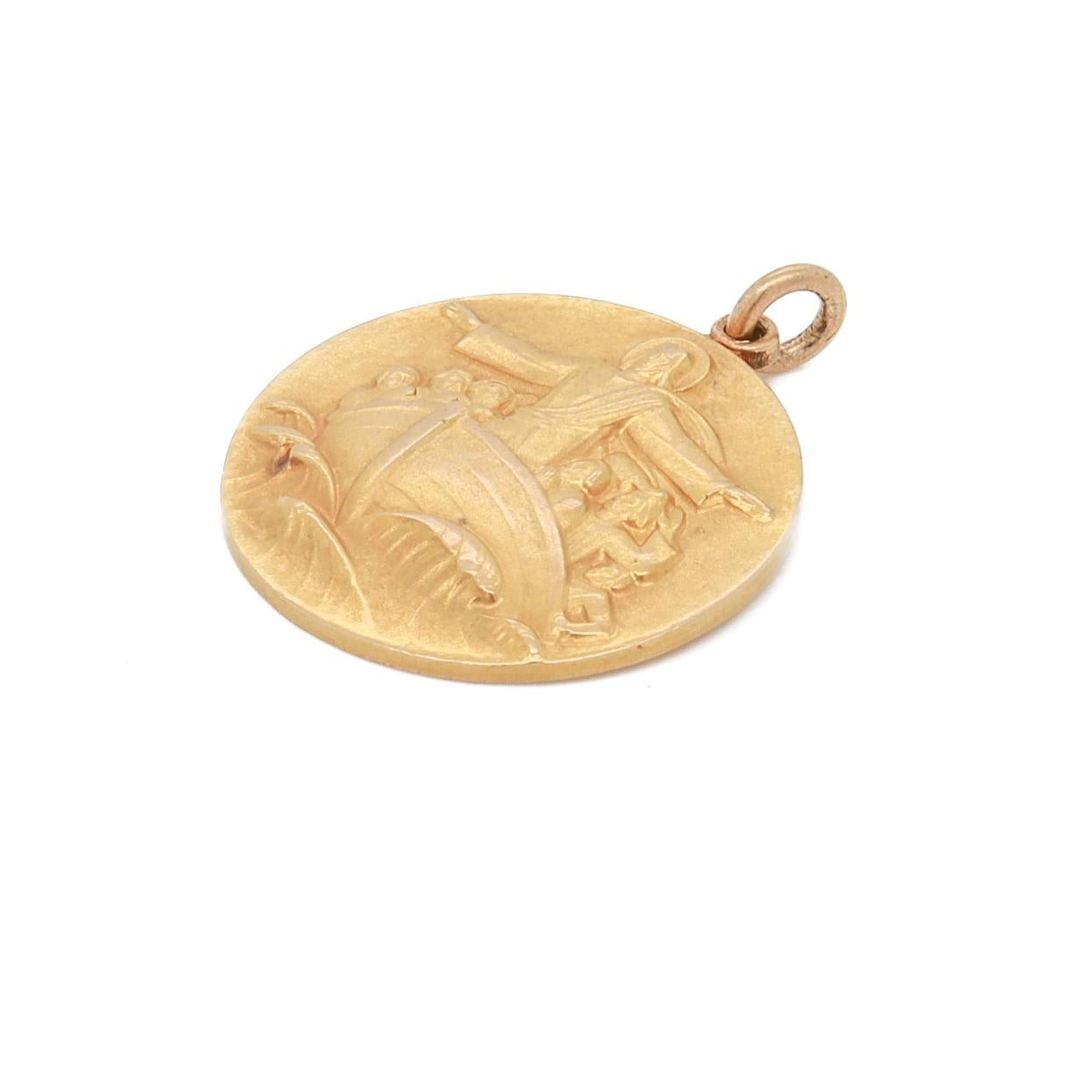 Cartier Mid-Century Modern 14K Gold 'St. Brendan the Navigator' Pendant or Charm 3