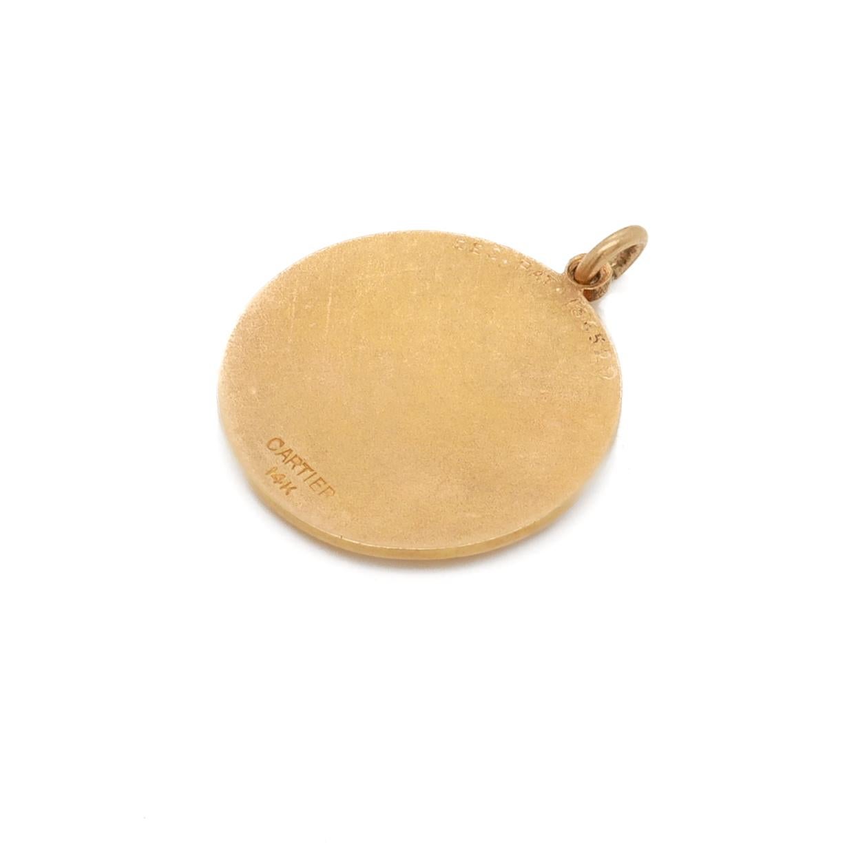Cartier Mid-Century Modern 14K Gold 'St. Brendan the Navigator' Pendant or Charm 4