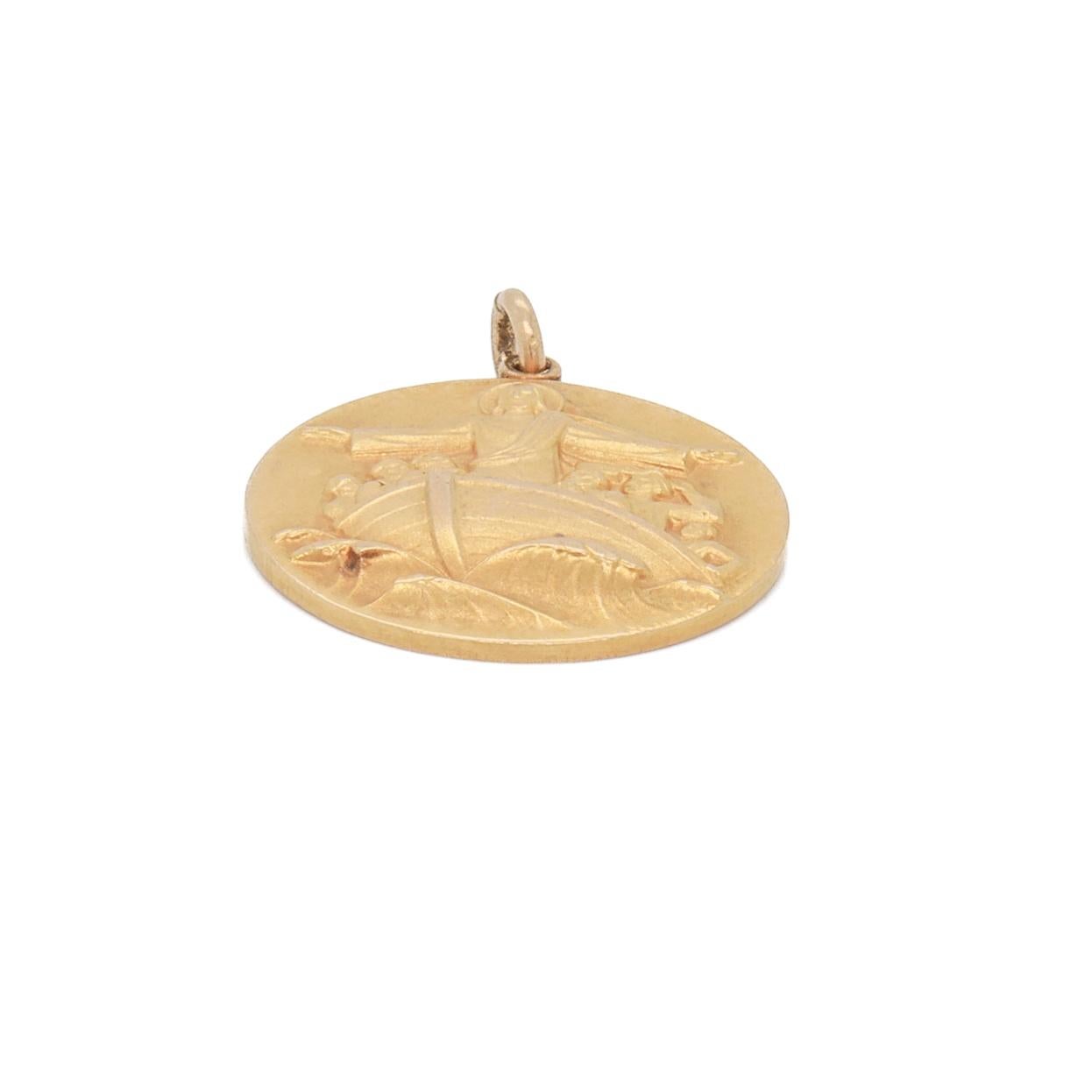Cartier Mid-Century Modern 14K Gold 'St. Brendan the Navigator' Pendant or Charm 5