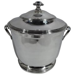 Seau à glace en argent sterling Cartier moderne du milieu du siècle dernier