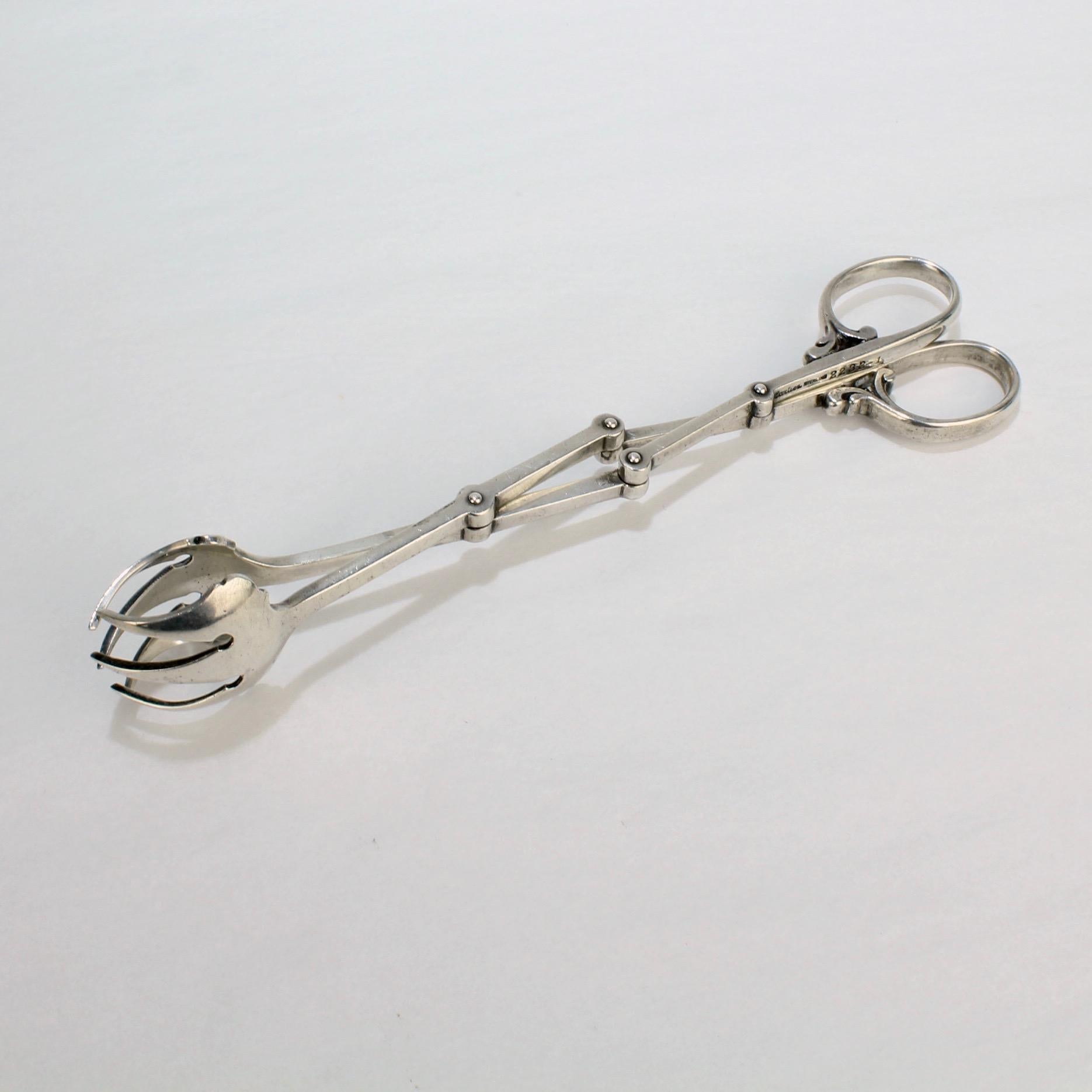 Modern Cartier Midcentury Sterling Silver Cocktail Ice Tongs