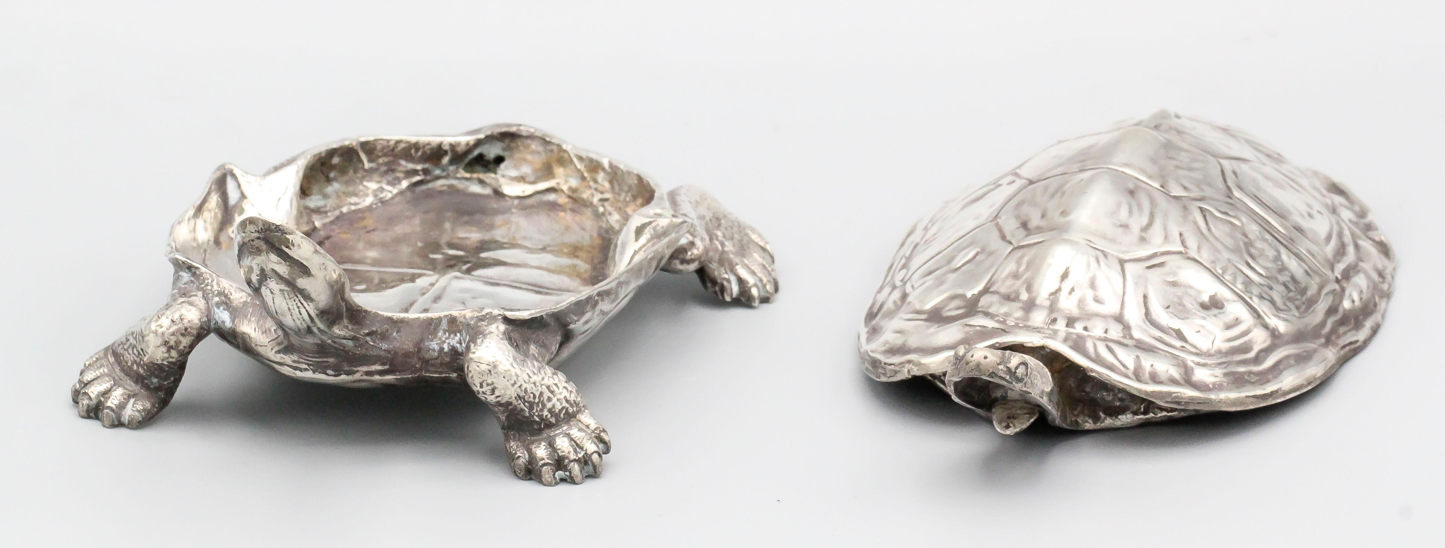 Cartier Midcentury Sterling Silver Turtle Box 1