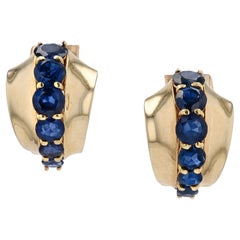 Boucles d'oreilles Cartier Mid Century Vintage Sapphire 14k