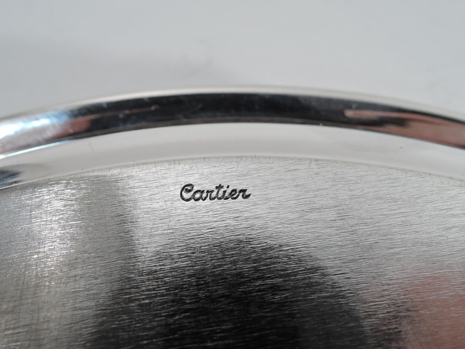 Mid-Century Modern Cartier Midcentury Classical Sterling Silver Tray