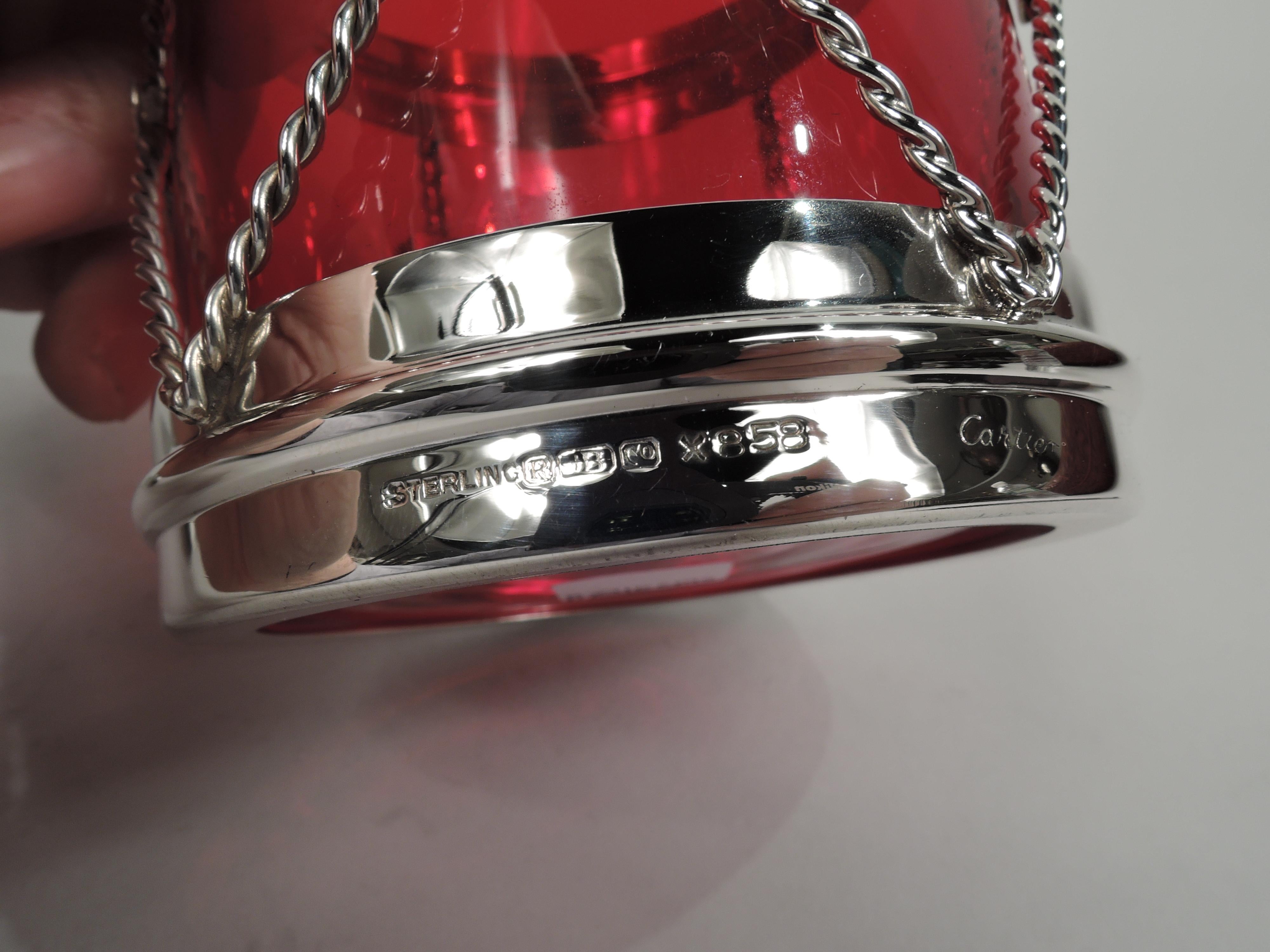 Cartier Midcentury Modern Silver Silver Novelty Drum Jam Jar 2