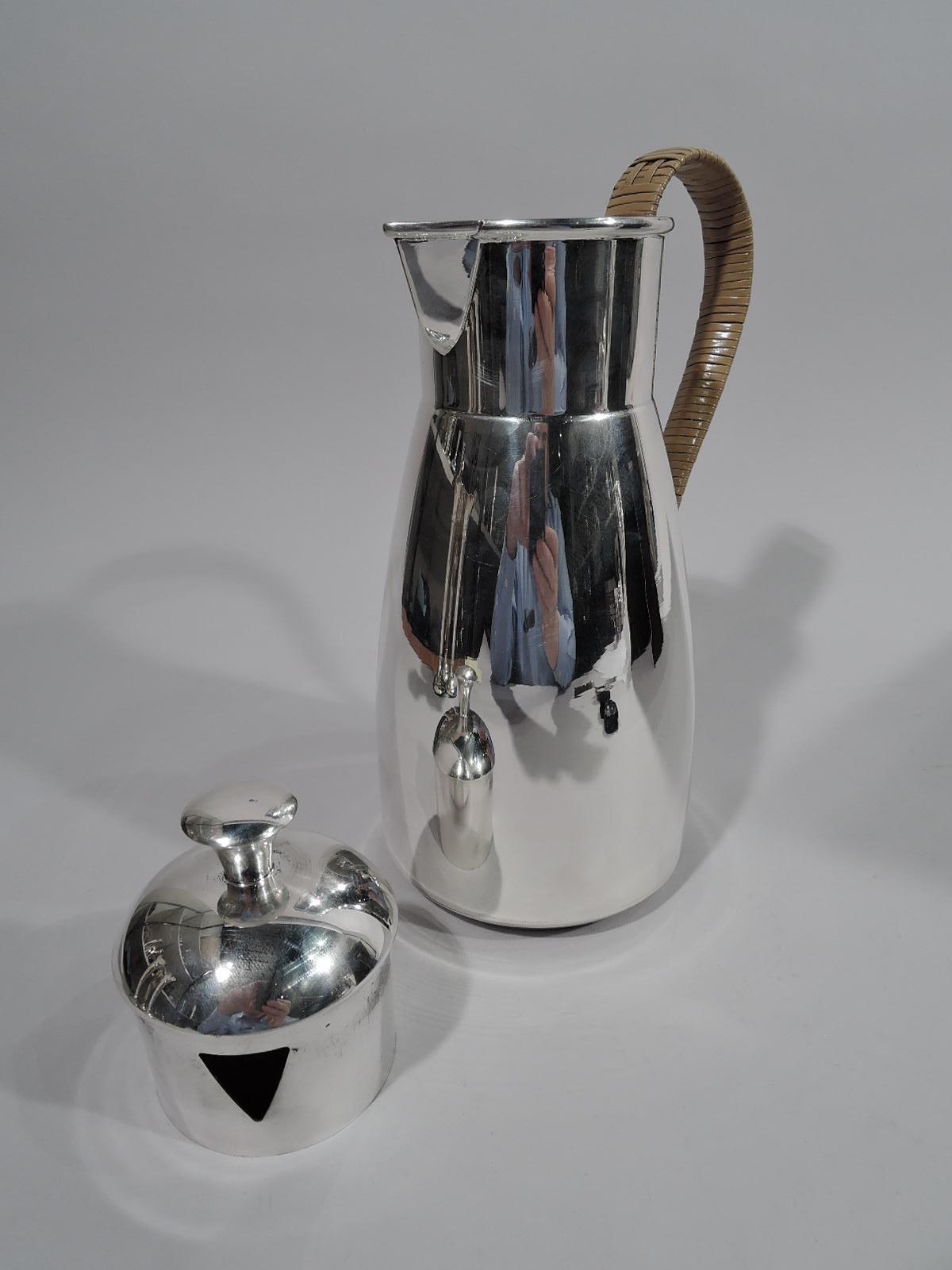 American Cartier Mid-Century Modern Sterling Silver Martini Pitcher